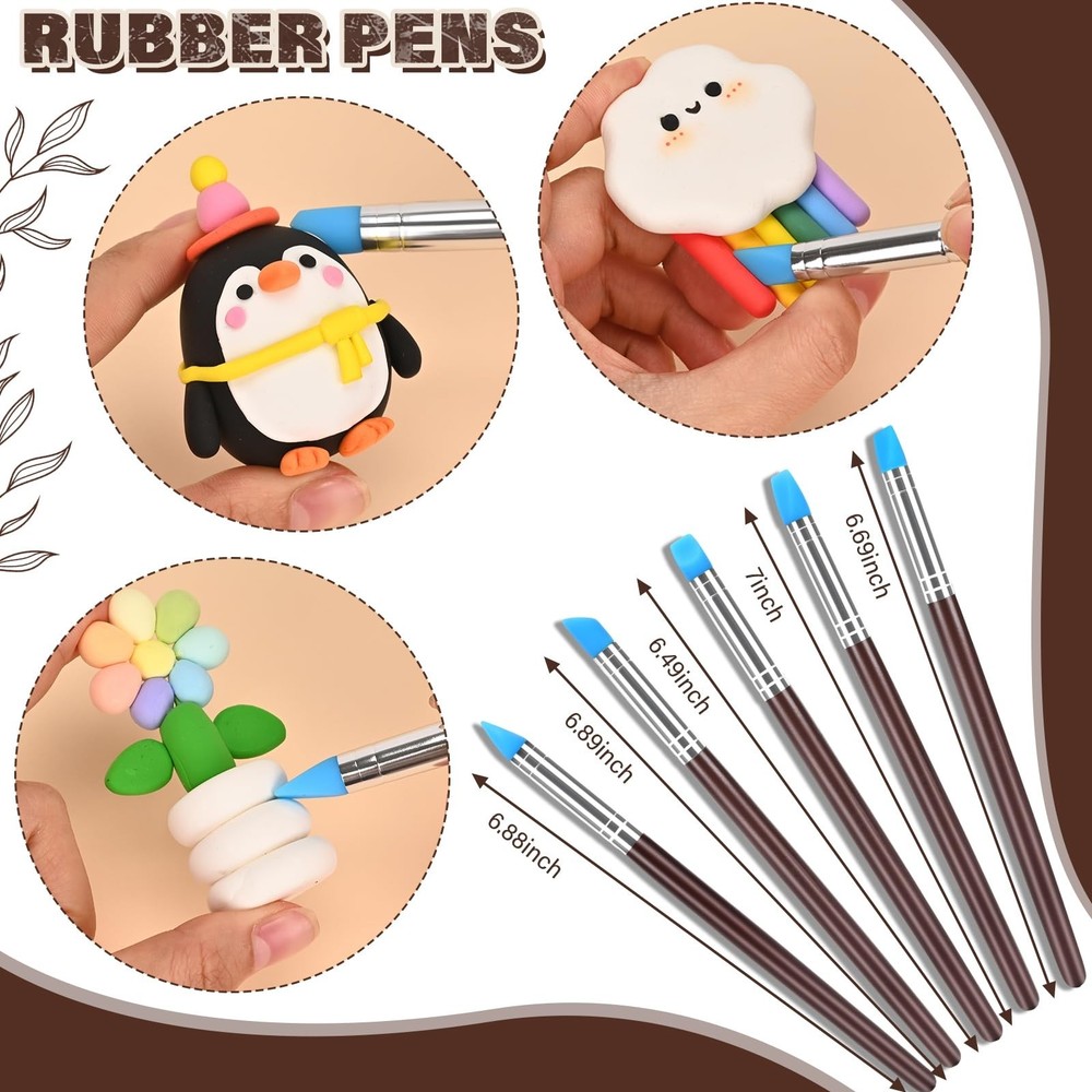 Clay Sculpting Tools Kit 28 PCS, Pottery Craft, Baking Shaping, Multicolor