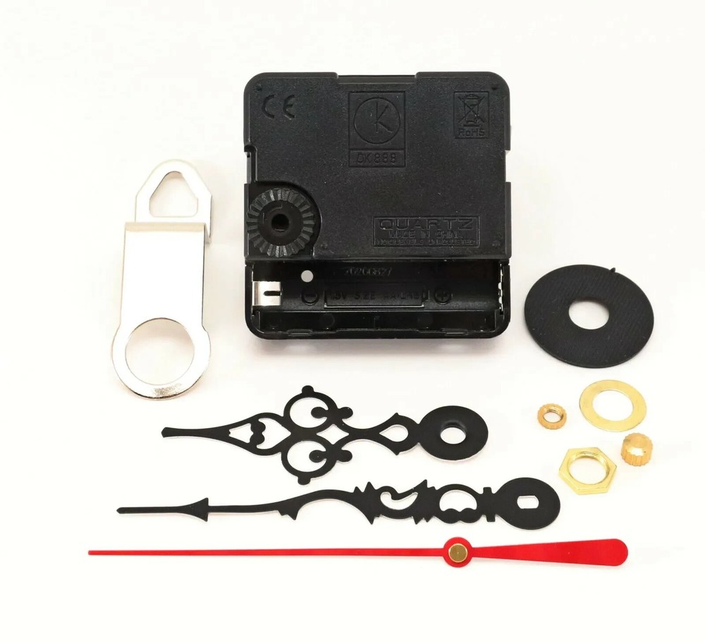 Continuous Sweep Quartz Battery Clock Movement No tick QUIET For 3/8" Thick Dial