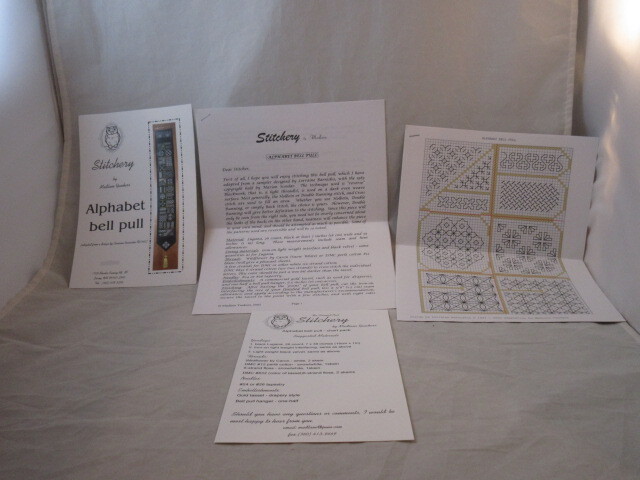 Stitchery by Madlain Yunkers Alphabet Bell Pull - Charts and Instructions