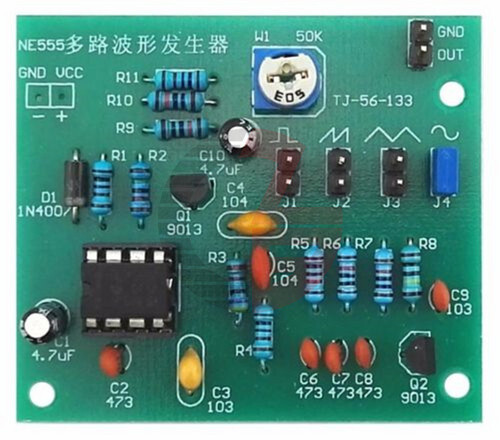 DIY Kit Multi-Channel NE555 Waveform Generator Module Sine Triangle Square Wave
