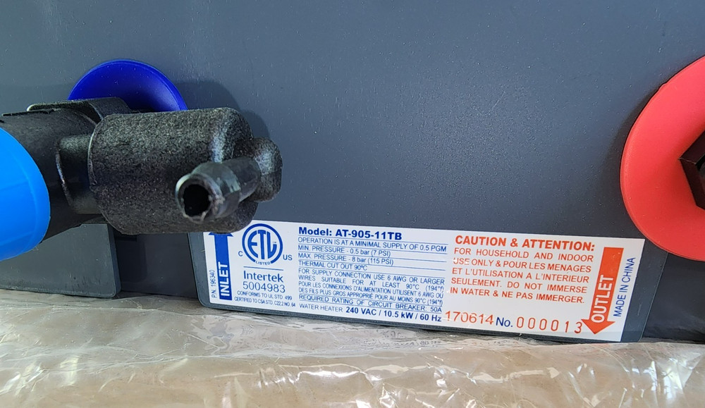 New ATMOR Electric Tankless Water Heater (AT-905-11TB)