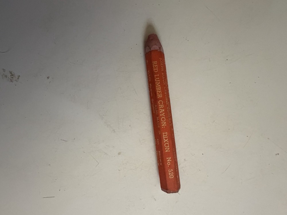 Vintage Soft Red Dixon Lumber Crayons 520  Read Description