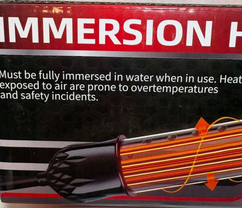 COITUER KOIRE Portable Water Heater For Buckets Tubs 2000W Immersion Heater Wit