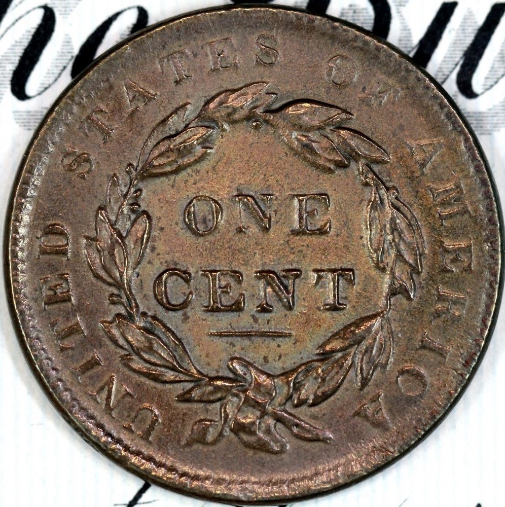 1838 SOLID+ GEM BU MS CORONET HEAD LARGE CENT DC487 FROM MATTHEWS HOARD
