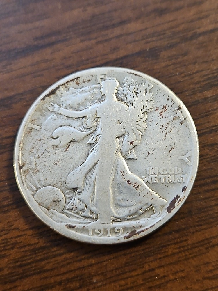 1919-D Walking Liberty Silver Half Dollar Early Date