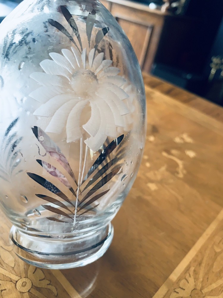 small vintage glass bottle 20cm