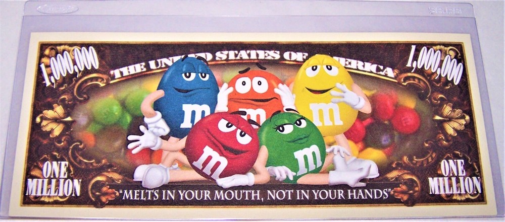 M&M's Million Dollar Novelty Banknote as pictured