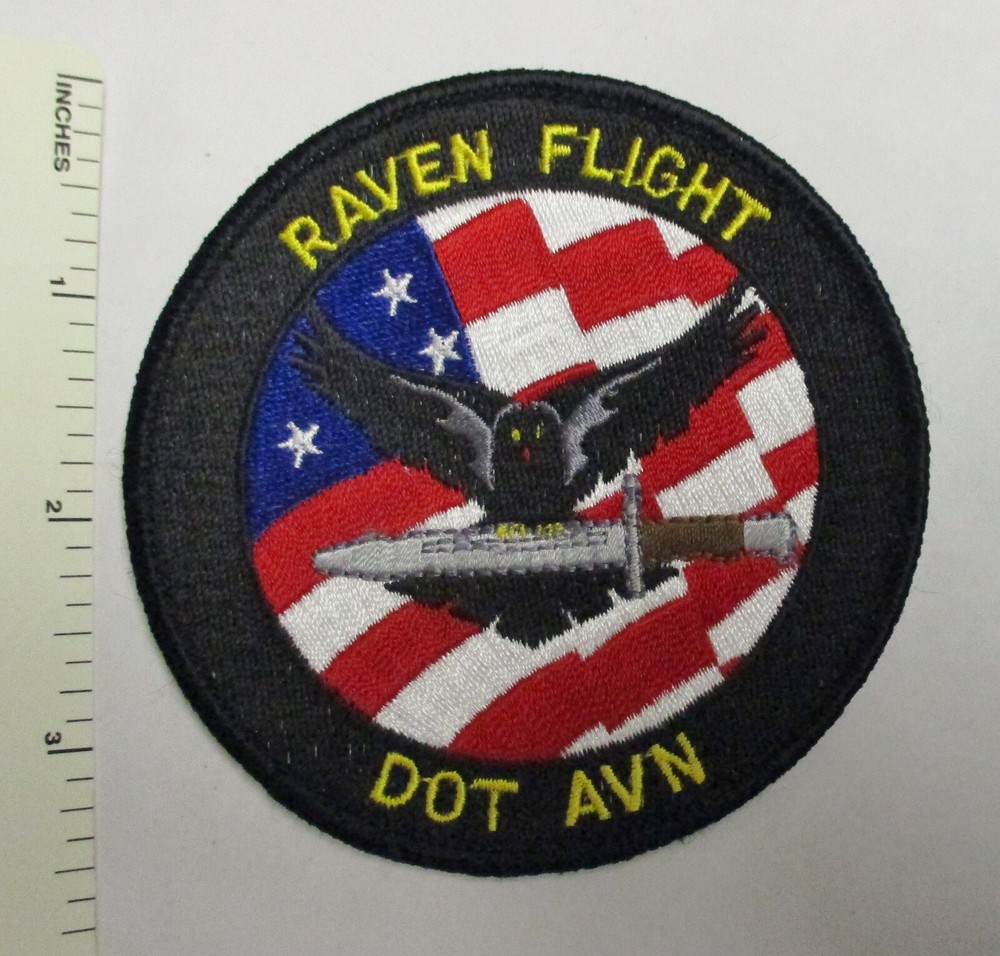 US AVIATION PATCH RAVEN FLIGHT DOT AVN Original S1-0017