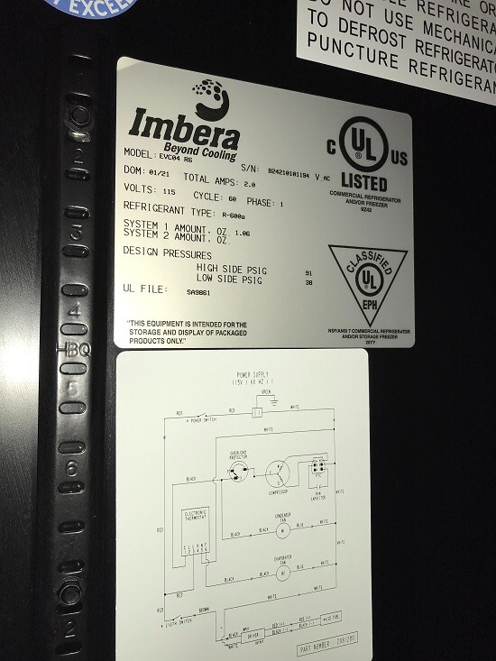 Imbera EVC04 21" One Section Glass Door Merchandiser