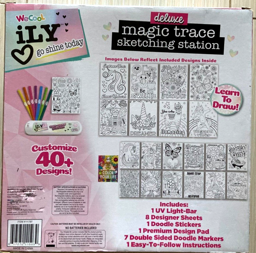 iLY Deluxe Magic Trace Sketching Station NEW 6+