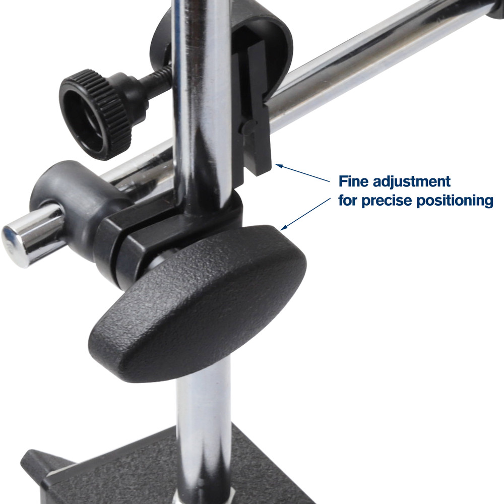 Precision Dial Indicator with Magnetic Base Holder Fine Adjustable Long 0.01"