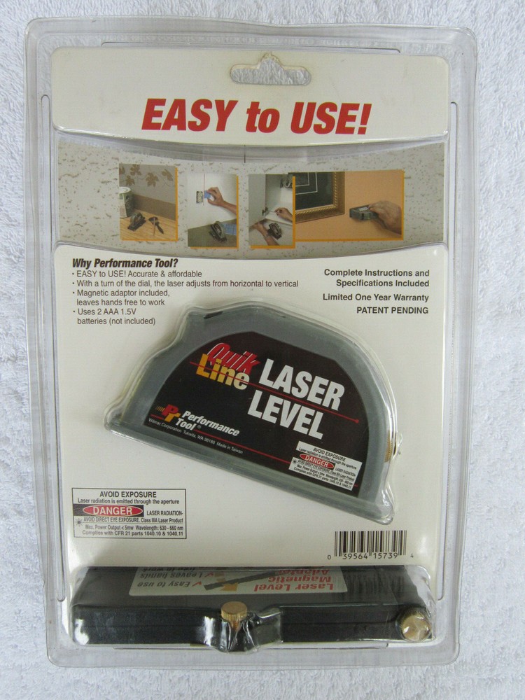 Performance Tool - Quik Line Laser Level - (Part # W5739)