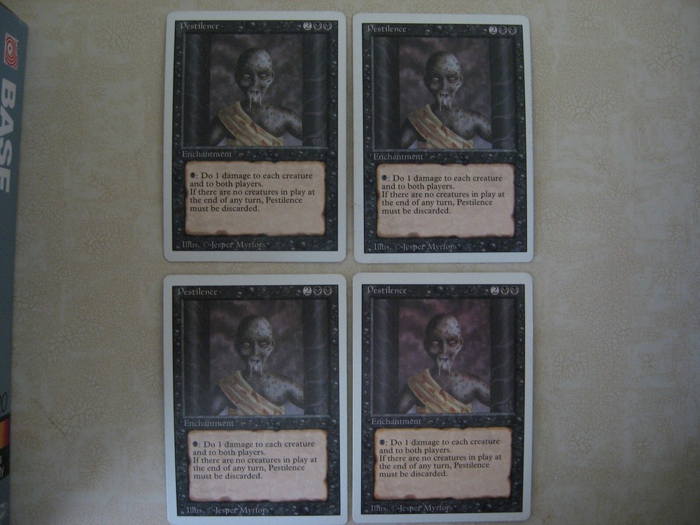 MTG --- Revised --- Pestilence x4 ---- LP