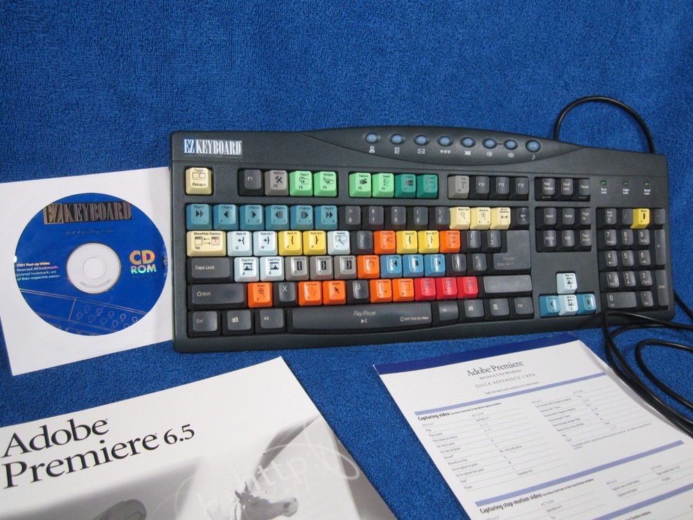 Adobe Premiere 6.5 Smartsound Video Bundle Tutorial Bonus Content Disks Keyboard
