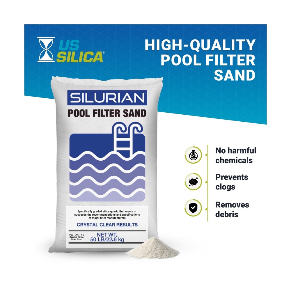 U.S. Silica Silurian 20-Grade Angular Filter Sand for Above-Ground & Inground...