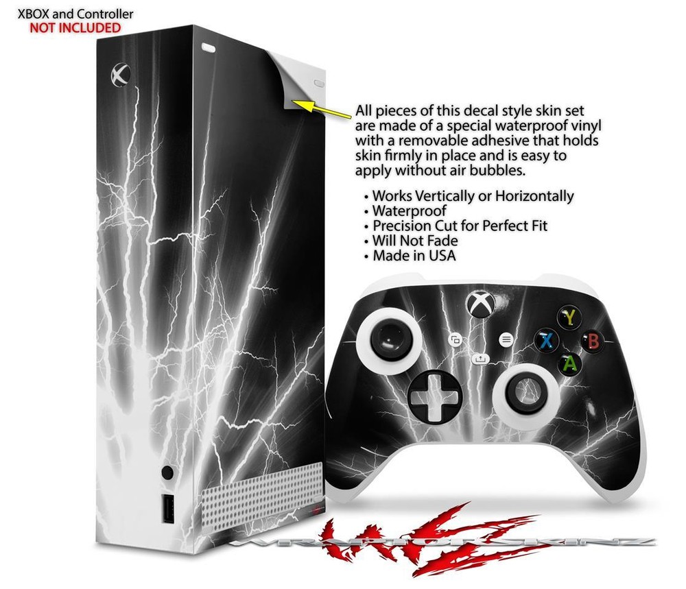 Skins XBOX Series S Console Controller Lightning White