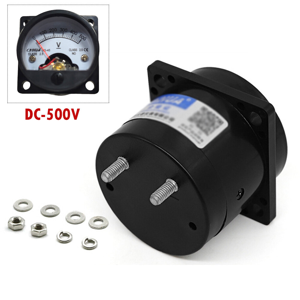 DC 0-500V Analog Voltmeter Analogue Voltage Panel Meter SO45 Directly Connect
