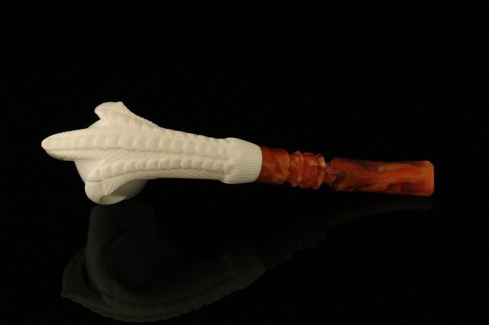 srv - Eagle's Claw Block Meerschaum Pipe with fitted case M3894