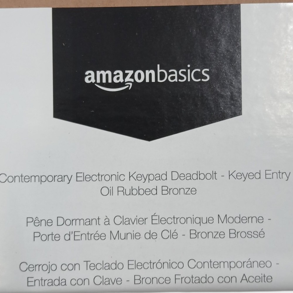Amazon Basics Contemporary Electronic Keypad Deadbolt Keyed Entry