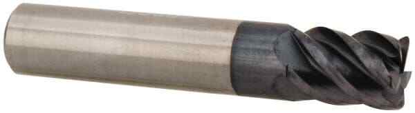 Accupro 3/8" Diam 5 Flute Single End Solid Carbide 0.03" Corner Radius End Mi...