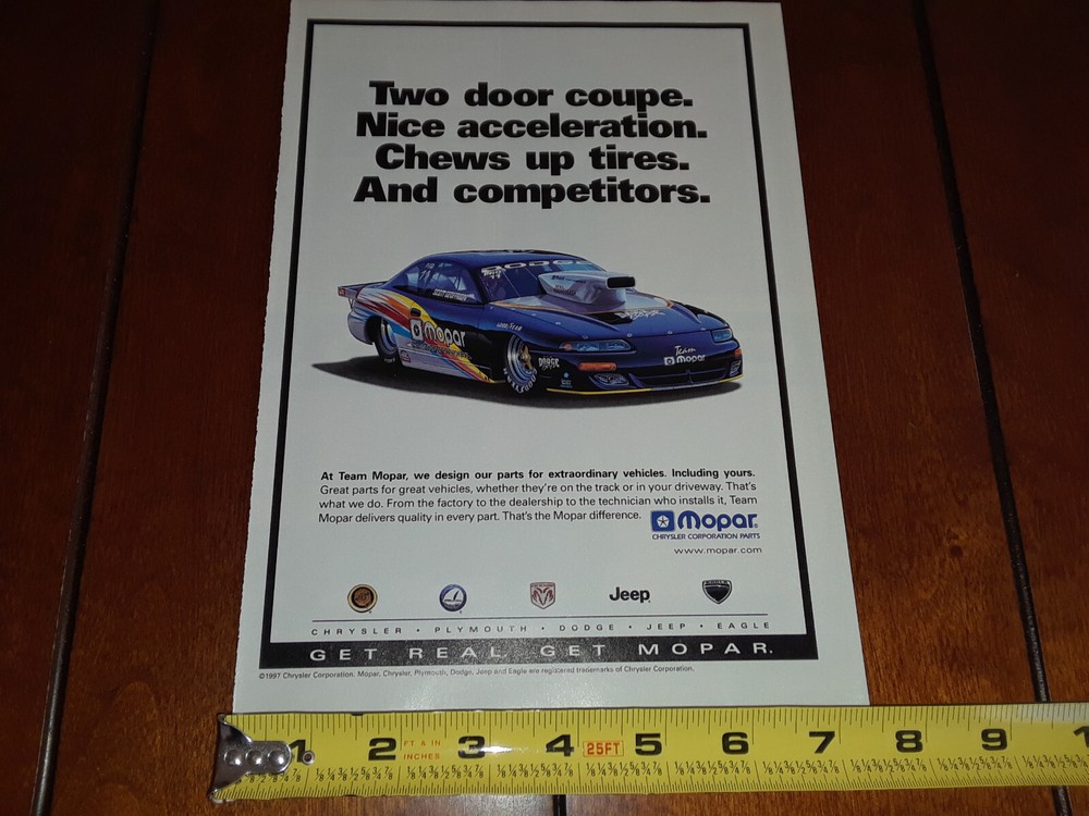 DODGE MOPAR PRO STOCK ORIGINAL 1997 AD