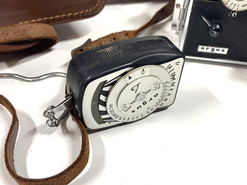 Vintage Argus 35mm Camera Leather Case Not Tested