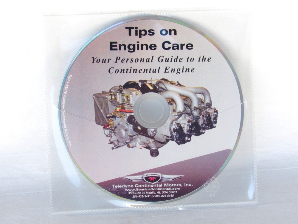 DVD - CONTINENTAL Engine Care Guide - PC ONLY Teledyne Instructional - Gift
