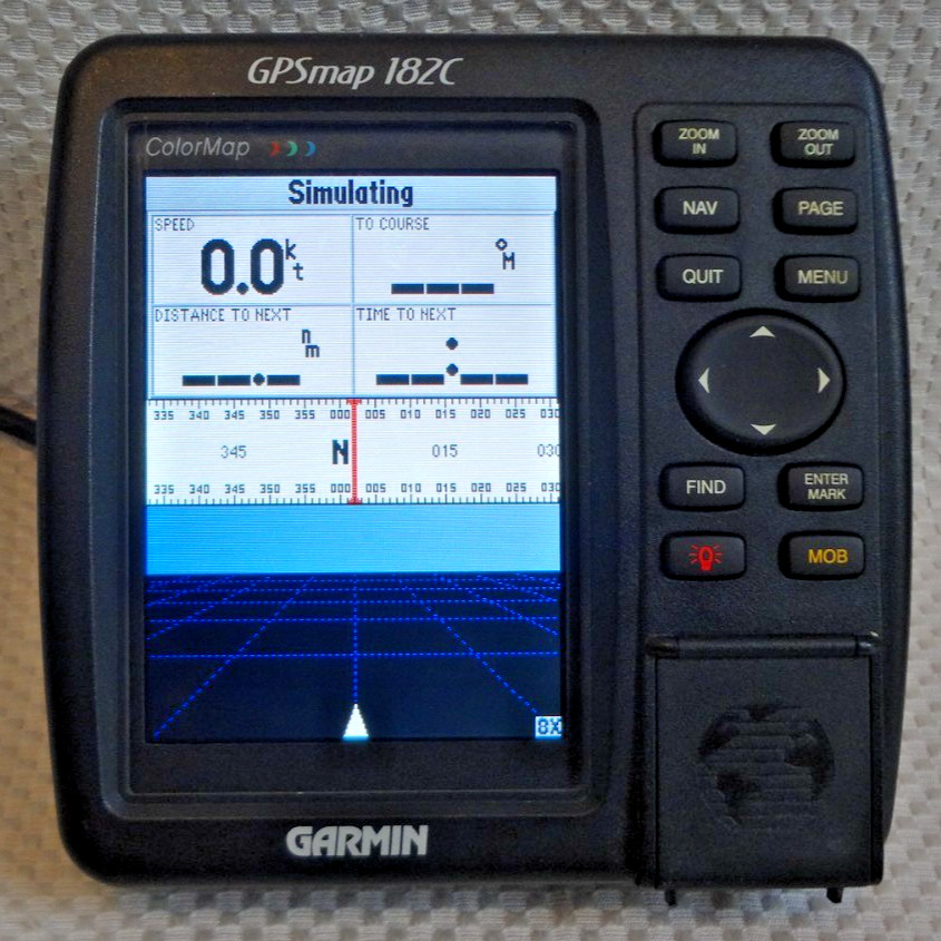 GARMIN GPSMAP 182C MARINE CHART PLOTTER FISHFINDER GPS UNIT w/ KNOBS & COVER