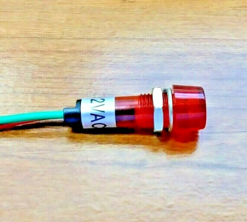BBT 12 volt AC/DC Waterproof Bright Red LED Hi-Profile Indicator Light
