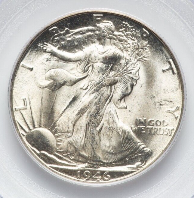 1946-D WALKING LIBERTY HALF DOLLAR PCGS MS66