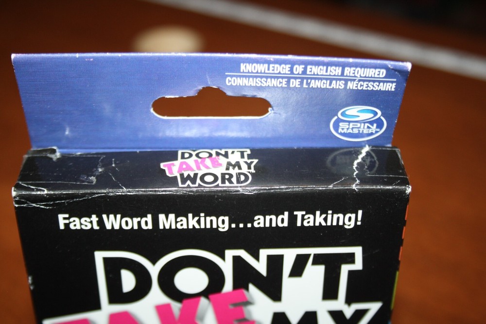 Don't Take My Word Card Game - Fast Word Making and Taking! Spinmaster 2000