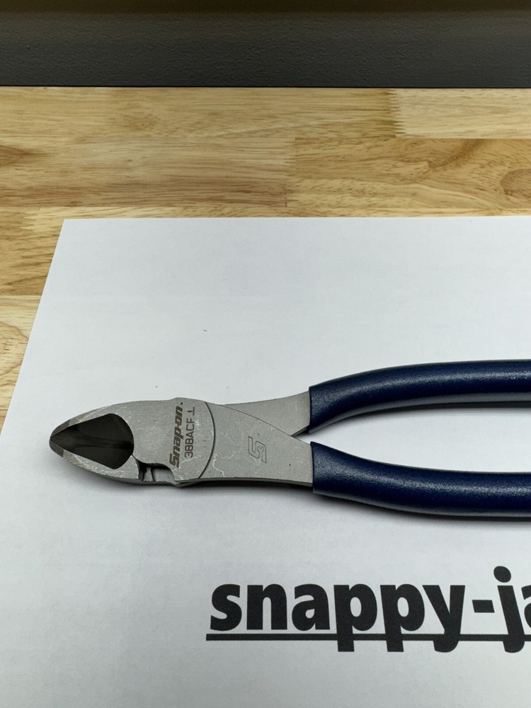Snap-on Tools NEW POWER BLUE Soft Grip 8" High Leverage Diagonal Cutter 388ACF
