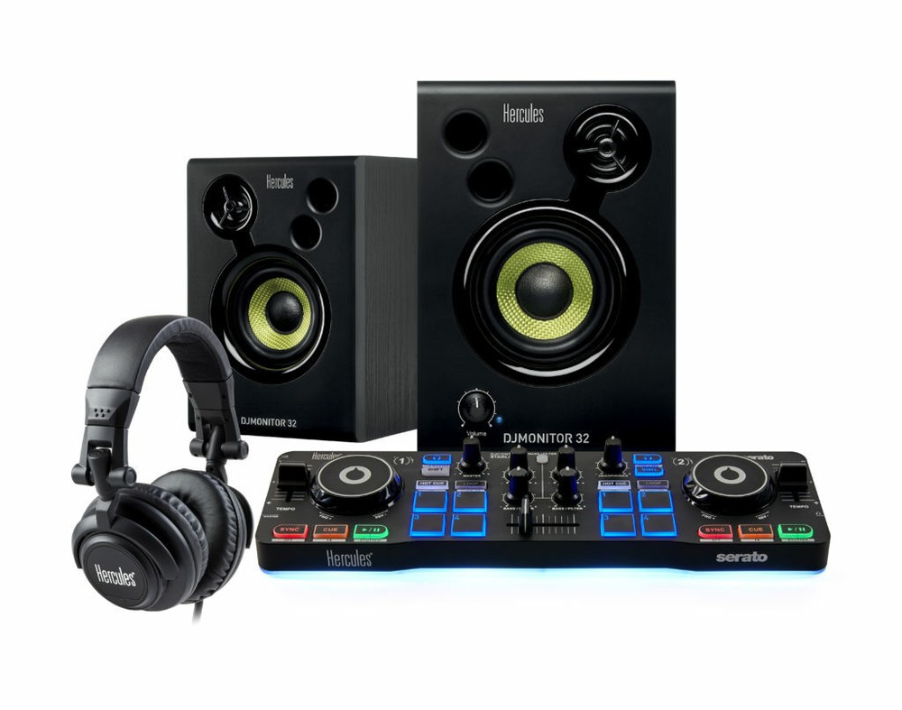 Hercules DJ Starter Kit w/ Controller, Speakers, Headphones, and Software