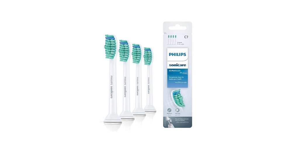 Philips Sonicare C1 ProResults HX6014 Replacement Heads 4-Pack Medium White