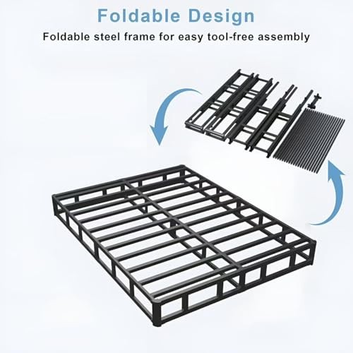 Box Spring - High Profile Box Spring for Bed, Sturdy Metal Frame Queen 7 Inch
