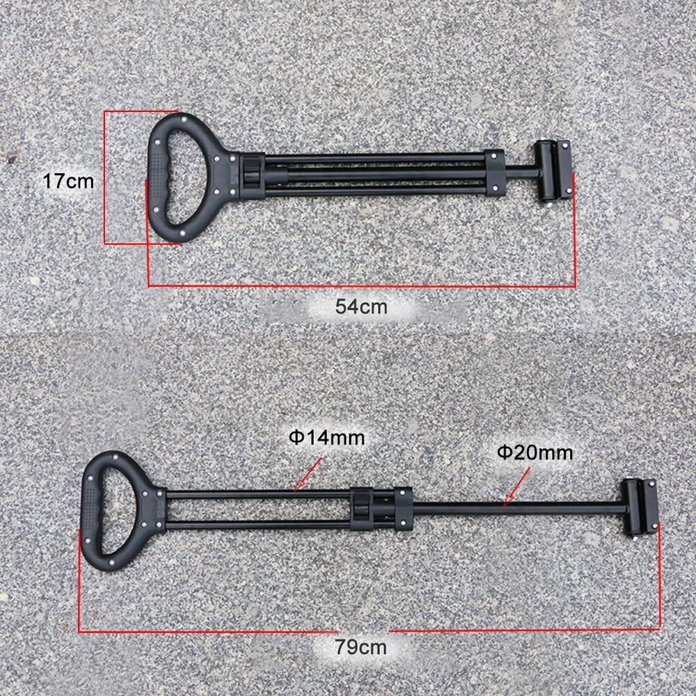 Wagon Cart Pull Handle Spare Replacement Telescoping Rod for Camping Trolley