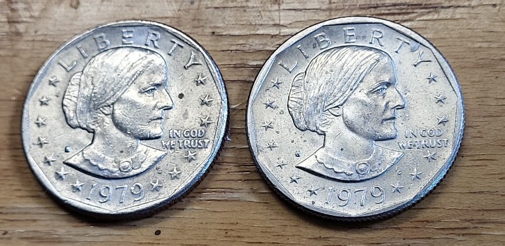  (2×) 1979 S - SUSAN B ANTHONY FILLED S - Minting Errors