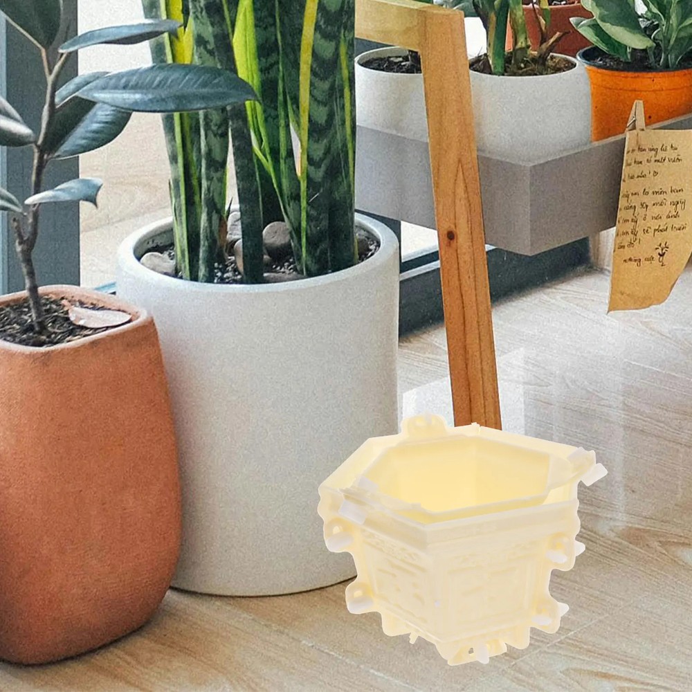 Flower Pot Mold DIY Making Concrete Casting Mould Cement Patterns Molds