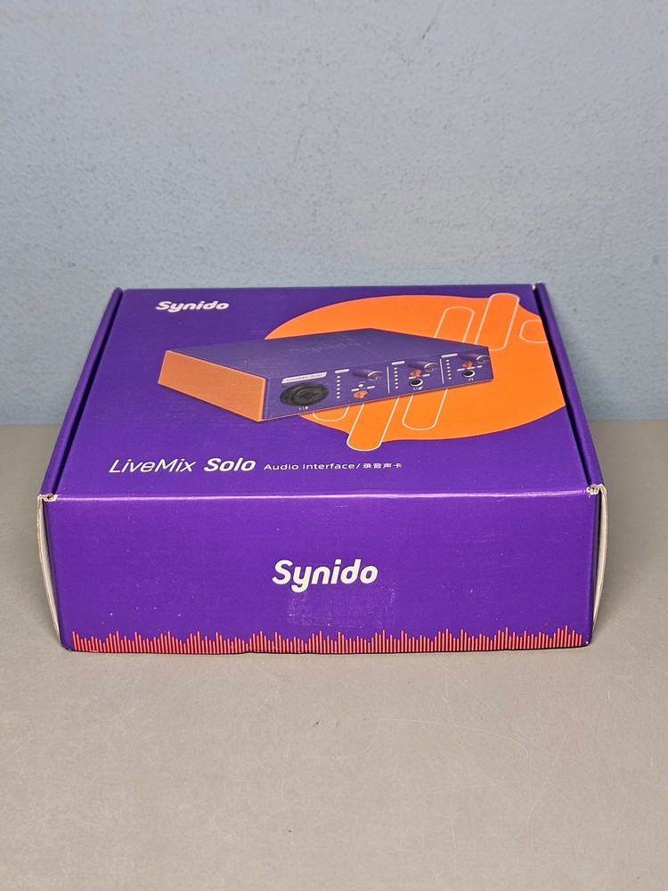Synido LiveMix Soloo Audio Interface - Audio Recording - Grey - New in Open Box
