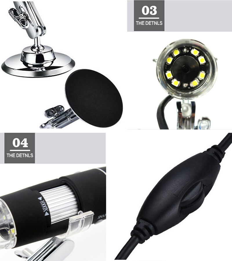 USB-C Digital Monocular Microscope Magnifier iPhone&Android Phone 1600 ZoomIn US