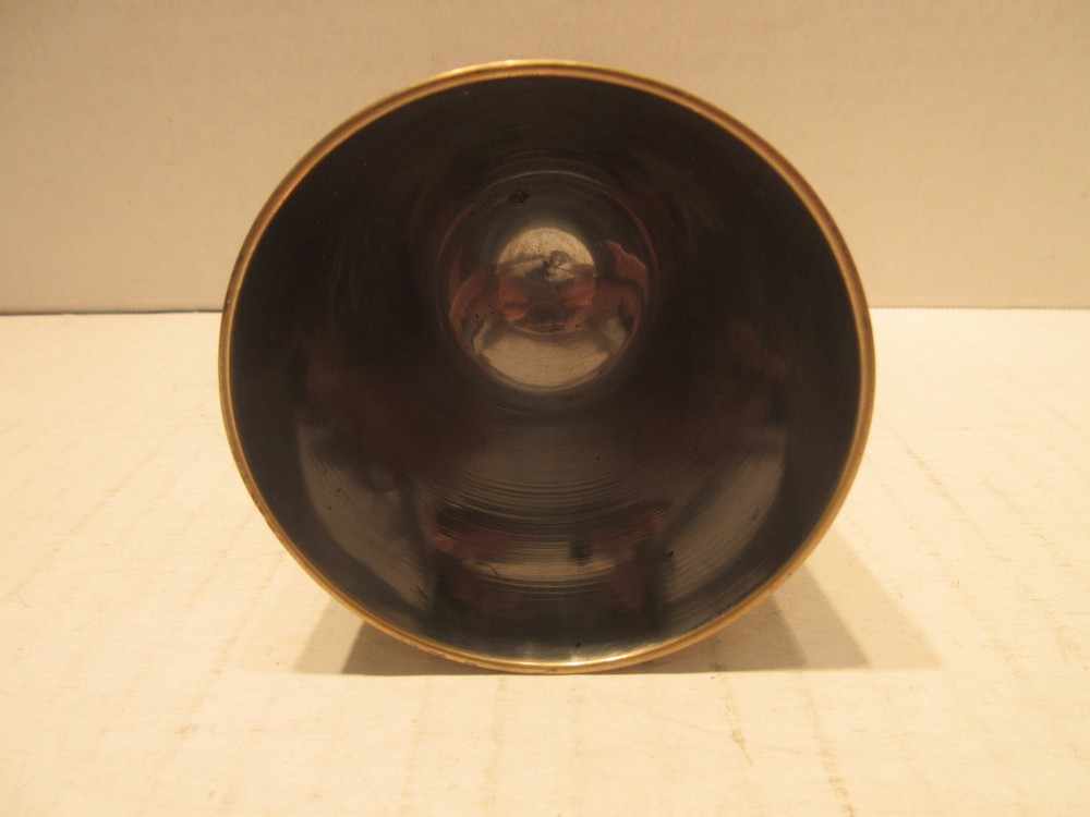 Brass Enameled Wind Cup Goblet Flower Background
