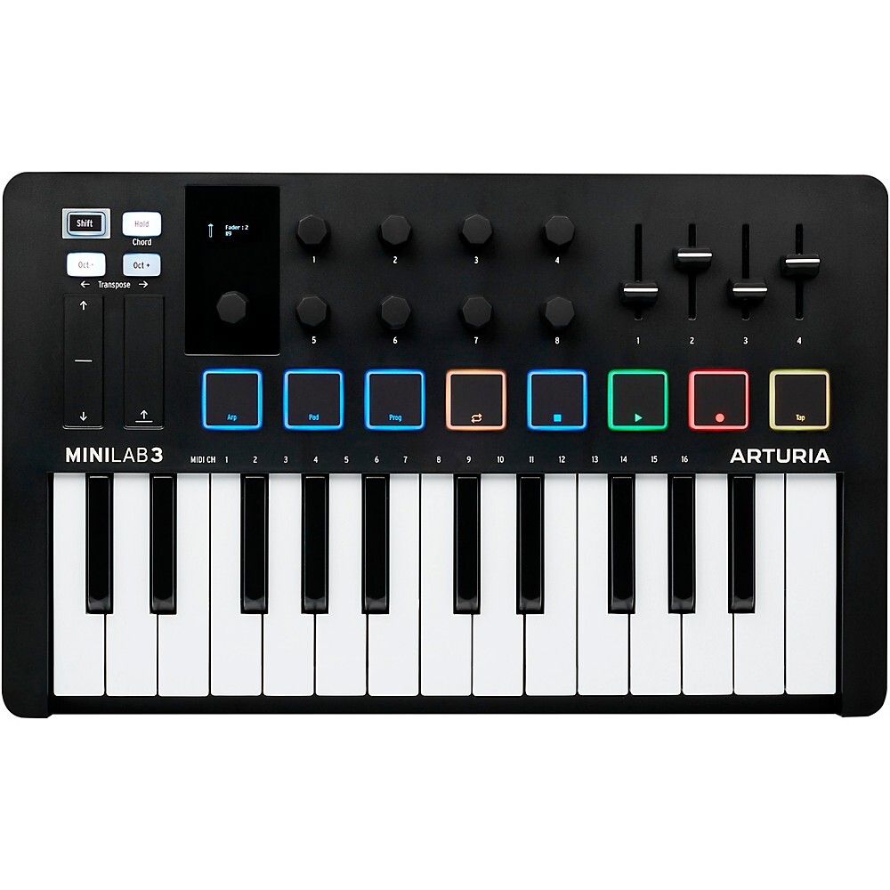 Arturia MiniLab 3 Hybrid Keyboard Controller Black