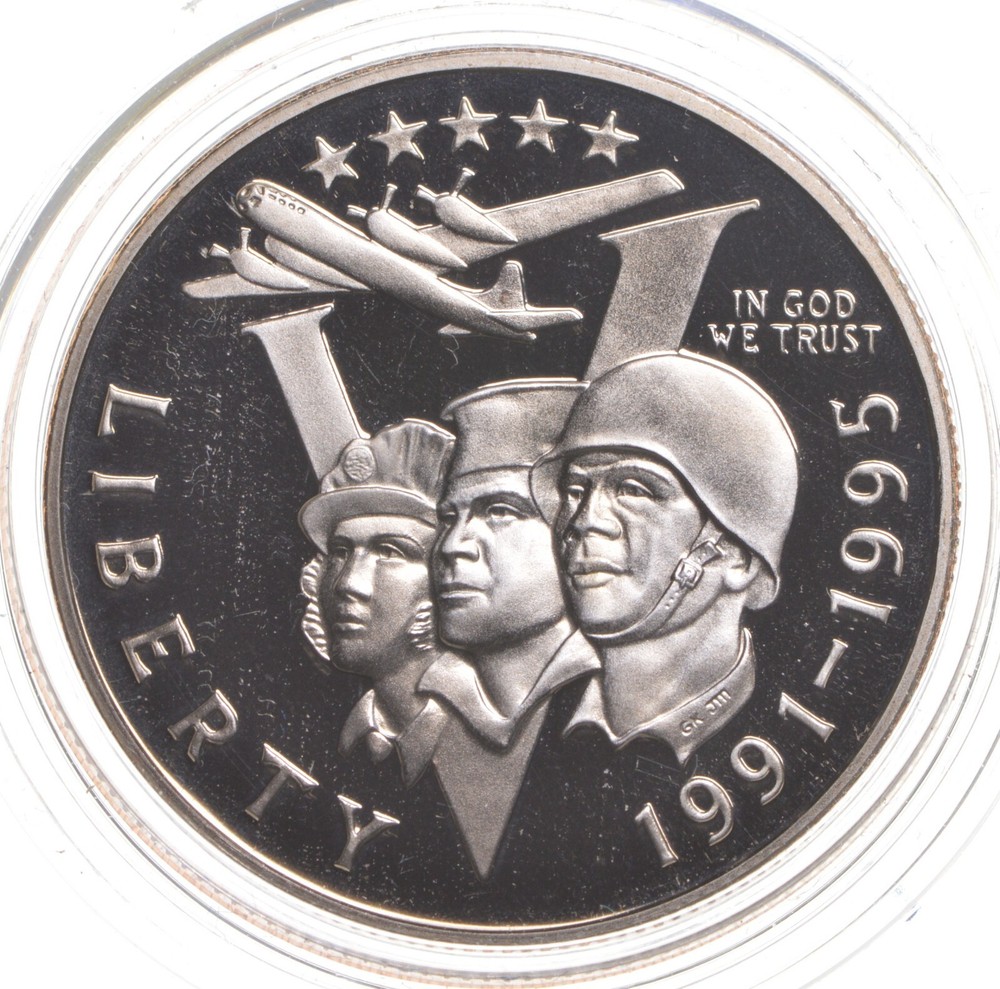 1991-1995 World War 2 US Commemorative Half Dollar Set - Proof & Unc