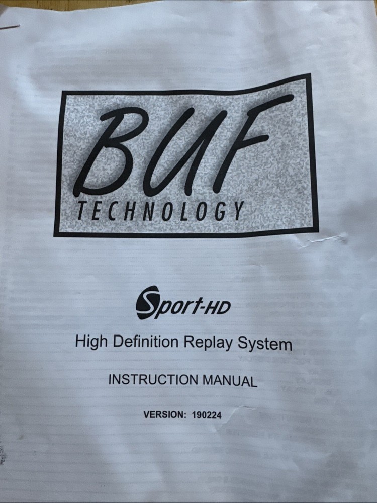 Buf Sport-hd High Definition Replay System