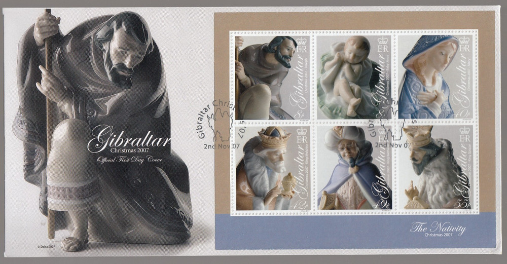 Gibraltar 2007 FDC MS Christmas