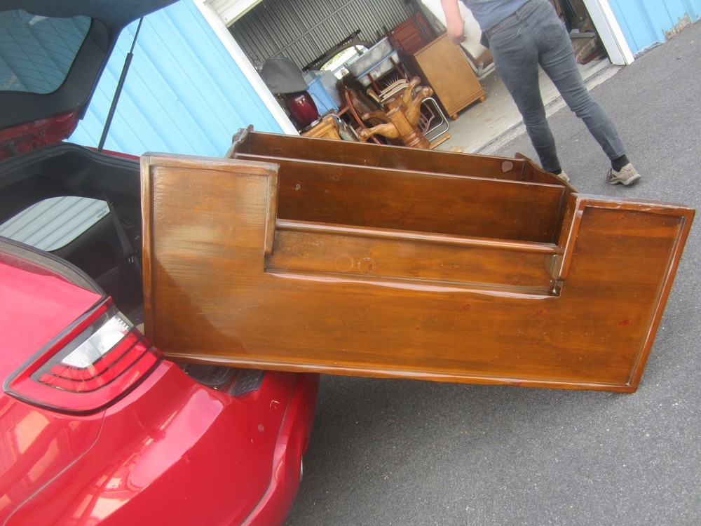 VTG HANDMADE SOLID WOOD DRY BAR ON WHEELS