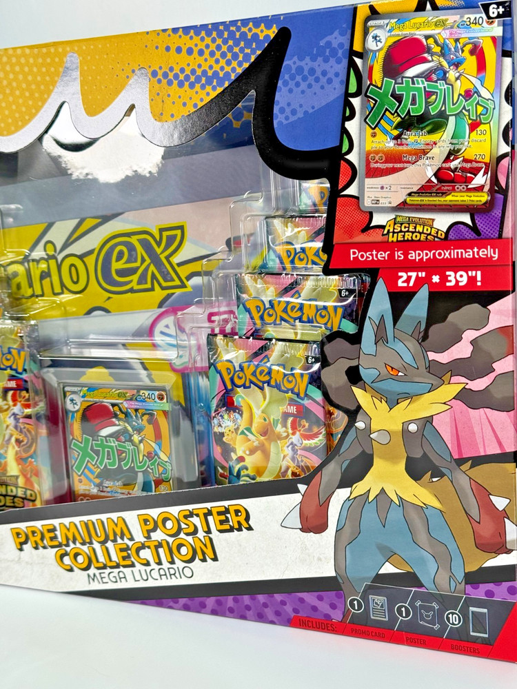Mega Evolution Ascended Heroes Premium Poster Collection New Sealed