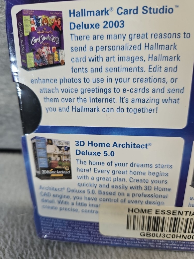Original Dell Home Essentials Sealed Vintage Software (2s9a)