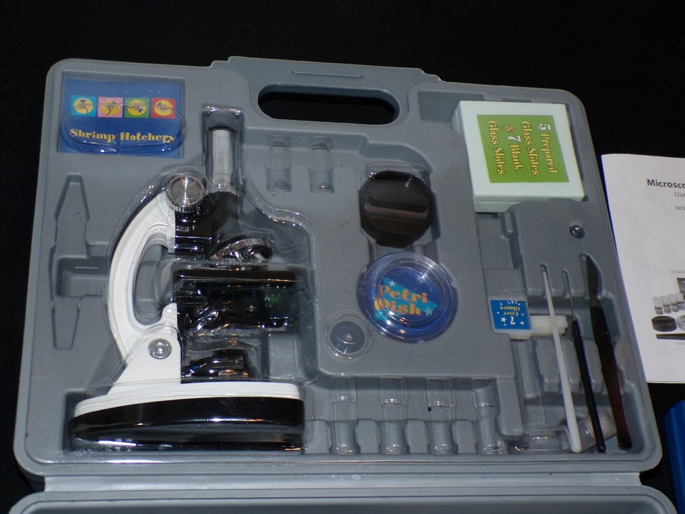 IQCrew 52-Piece Microscope Set in case wt slides