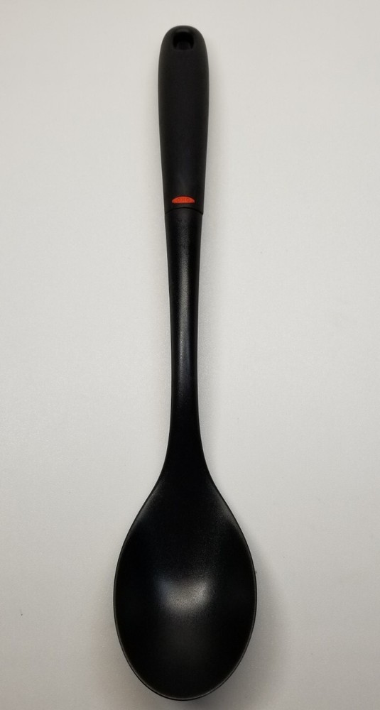 Oxo Good Grips Black Solid Serving Spoon 13" Hanging Hole Soft Grip  Nylon